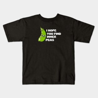 I Hope You Find Inner Peas | Cute Peas Pun Kids T-Shirt